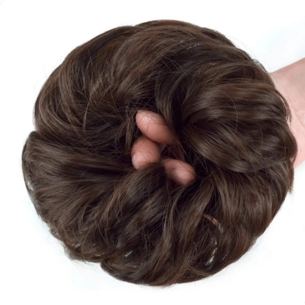Blooming Hair Medium Brown Messy Bun Exten…